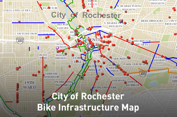 City of Rochester Bike Infrastructure Map