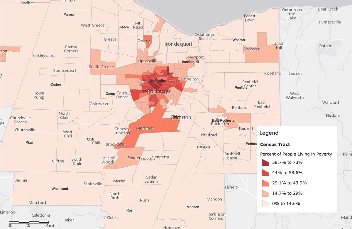 Monroe County Poverty Map